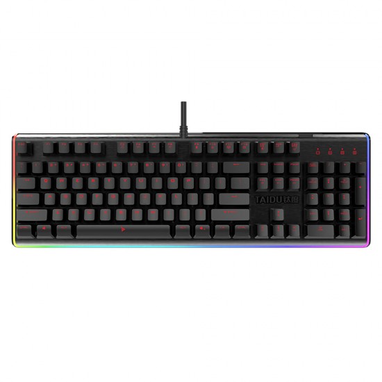 TKM600 Mechanical Keyboard 104 Keys RGB Backlit USB Wired Gaming Keyboard with MX Red/Silver/Blue Switch