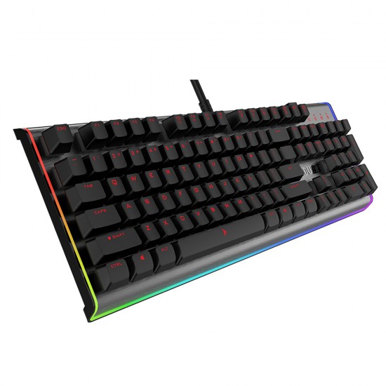 TKM600 Mechanical Keyboard 104 Keys RGB Backlit USB Wired Gaming Keyboard with MX Red/Silver/Blue Switch