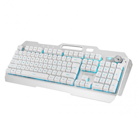 Wired 104 Keys Keyboard & Mouse Set Ice Blue White Backlit Multifunction Knob Gaming Keyboard Ergonomic Mouse Wired 104 Keys Keyboard & Mouse Set Ice Blue White Backlit Multifunction Knob Gaming Keyboard Ergonomic Mouse
