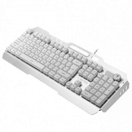 Wired 104 Keys Keyboard & Mouse Set Ice Blue White Backlit Multifunction Knob Gaming Keyboard Ergonomic Mouse