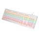 Wired 104 Keys Mechanical Keyboard Aluminum Alloy Panel ABS Square Keycap Outemu Blue Switch Gaming Keyboard with 9 Backlight Wired 104 Keys Mechanical Keyboard Aluminum Alloy Panel ABS Square Keycap Outemu Blue Switch Gaming Keyboard with 9 Backlight