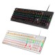Wired 104 Keys Mechanical Keyboard Aluminum Alloy Panel ABS Square Keycap Outemu Blue Switch Gaming Keyboard with 9 Backlight Wired 104 Keys Mechanical Keyboard Aluminum Alloy Panel ABS Square Keycap Outemu Blue Switch Gaming Keyboard with 9 Backlight