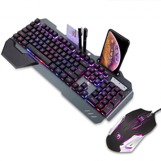 618 Waterproof Mechanical White Backlit Multi Shortcuts Gaming Keyboard 3200 DPI Optical Mouse Set with Pen Phone Holder 618 Waterproof Mechanical White Backlit Multi Shortcuts Gaming Keyboard 3200 DPI Optical Mouse Set with Pen Phone Holder