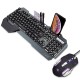 618 Waterproof Mechanical White Backlit Multi Shortcuts Gaming Keyboard 3200 DPI Optical Mouse Set with Pen Phone Holder