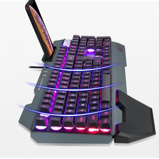 618 Waterproof Mechanical White Backlit Multi Shortcuts Gaming Keyboard 3200 DPI Optical Mouse Set with Pen Phone Holder 618 Waterproof Mechanical White Backlit Multi Shortcuts Gaming Keyboard 3200 DPI Optical Mouse Set with Pen Phone Holder