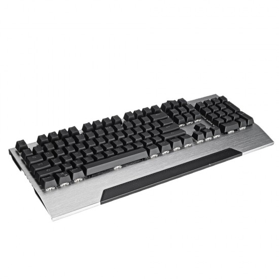 Wired Mechanical Keyboard 104 Keys Punk Plating Panel Replaceable Switch Square / Round Keys Gaming Keyboard