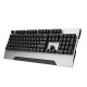 Wired Mechanical Keyboard 104 Keys Punk Plating Panel Replaceable Switch Square / Round Keys Gaming Keyboard