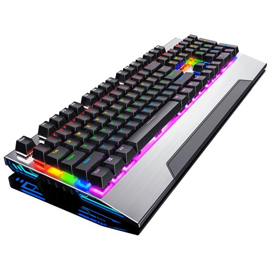 Wired Mechanical Keyboard 104 Keys Punk Plating Panel Replaceable Switch Square / Round Keys Gaming Keyboard Wired Mechanical Keyboard 104 Keys Punk Plating Panel Replaceable Switch Square / Round Keys Gaming Keyboard