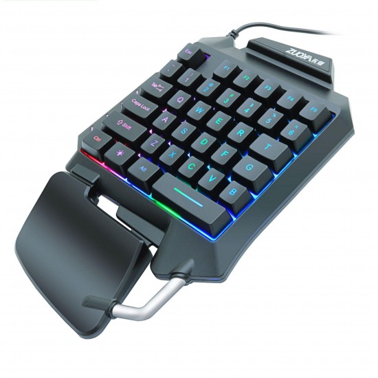 G92 Wired Single Handed RGB Gaming Membrane Keyboard 35 Keys One Hand Ergonomic Game Keypad for PC Laptop Pro PUBG Gamer G92 Wired Single Handed RGB Gaming Membrane Keyboard 35 Keys One Hand Ergonomic Game Keypad for PC Laptop Pro PUBG Gamer