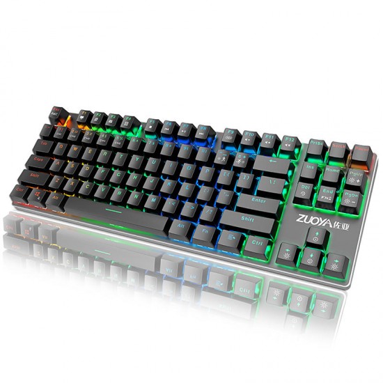 X51 Wired 87 Keys Mechanical Gaming Keyboard Desktop Blue/Black Switch RGB Back Light Russian/English Keyboard for Laptop Computer X51 Wired 87 Keys Mechanical Gaming Keyboard Desktop Blue/Black Switch RGB Back Light Russian/English Keyboard for Laptop Computer