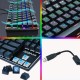 X51 Wired 87 Keys Mechanical Gaming Keyboard Desktop Blue/Black Switch RGB Back Light Russian/English Keyboard for Laptop Computer