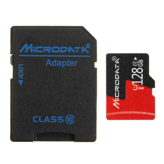 128GB C10 U1 Micro TF Memory Card with Card Adapter Converter for TF to SD