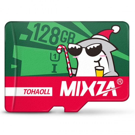 Christmas Shark Limited Edition 128GB U1 Class 10 TF Micro Memory Card for DSLR Digital Camera TV Box MP3