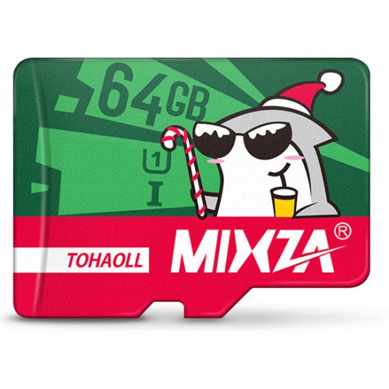 Christmas Shark Limited Edition 64GB U1 Class 10 TF Micro Memory Card for DSLR Digital Camera TV Box MP3
