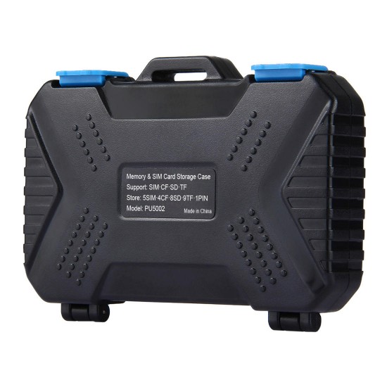 PU5002 27 in 1 Waterproof Camera Memory Card Case for CF SD TF Card PIN SIM Micro-SIM Nano-SIM PU5002 27 in 1 Waterproof Camera Memory Card Case for CF SD TF Card PIN SIM Micro-SIM Nano-SIM