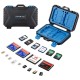 PU5002 27 in 1 Waterproof Camera Memory Card Case for CF SD TF Card PIN SIM Micro-SIM Nano-SIM