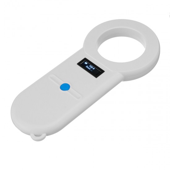 134.2kHZ Portable Animal ID Reader ISO OLED RFID Dog Pet USB Microchip Scanner