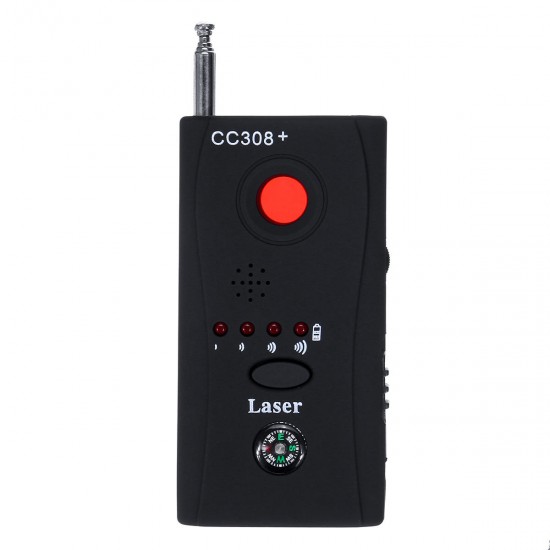 CC308 Wireless Signal Metal Detector Multi Function Camera Bug GSM Alarm System WiFi GPS Laser 1MHz-6.5GHz Range Adjustable Sensitivity