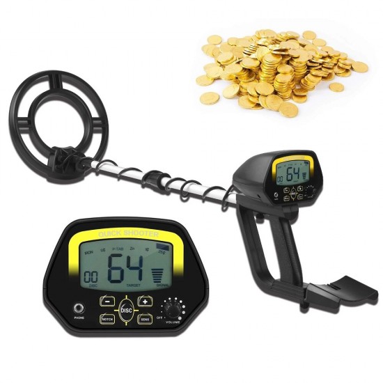 High Precision Underground Metal Detector 3.1-inch LCD Metal Locator Treasure-hunting Device Sensitivity Adjustable Notch & DISC Mode Pinpointing Function