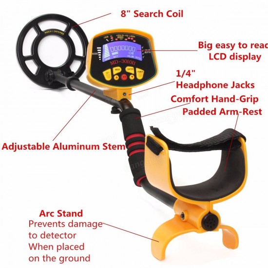 MD-3010II Metal Detector Underground Sensitive Type Treasure Digger Gold MD-3010II Metal Detector Underground Sensitive Type Treasure Digger Gold
