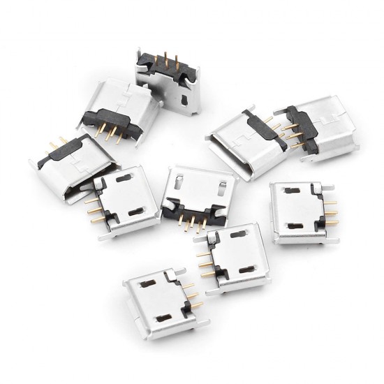 10pcs Micro MK5P 180 Degree USB Type B female Socket Connector Charging Socket USB Socket Interface