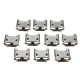 10pcs Micro USB Type B 5 Pin Female Socket 4 Vertical Legs For Solder Connector