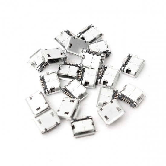 20Pcs Micro USB Type B Female Socket 5 Pin SMT SMD DIP Jack Connector Port 20Pcs Micro USB Type B Female Socket 5 Pin SMT SMD DIP Jack Connector Port