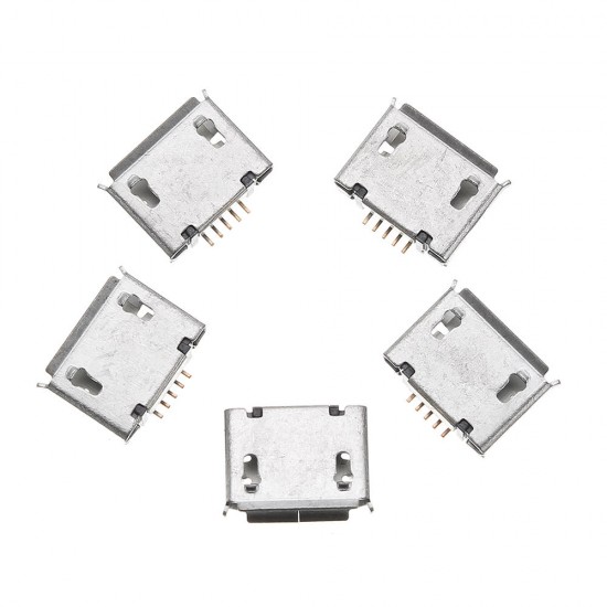 5PCS Micro USB Type AB Female 180° DIP 5Pin Socket Soldering Jack Connector SMT 5PCS Micro USB Type AB Female 180° DIP 5Pin Socket Soldering Jack Connector SMT
