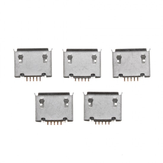 5PCS Micro USB Type AB Female 180° DIP 5Pin Socket Soldering Jack Connector SMT 5PCS Micro USB Type AB Female 180° DIP 5Pin Socket Soldering Jack Connector SMT