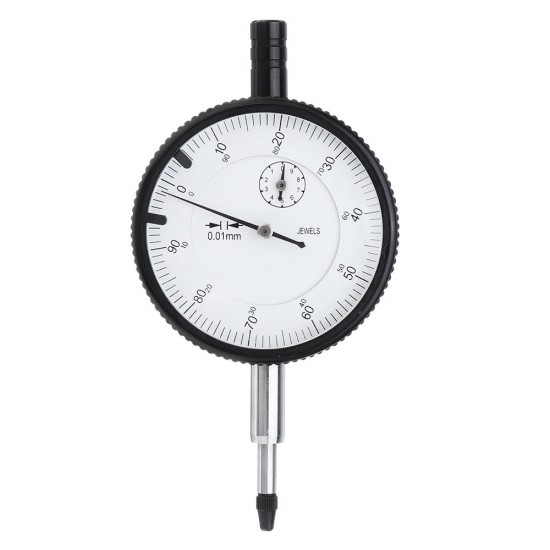 0-10mm Precision Dial Indicator with Drill Bit Dial Gauge 0.01MM Resolution 58mm Table Diameter