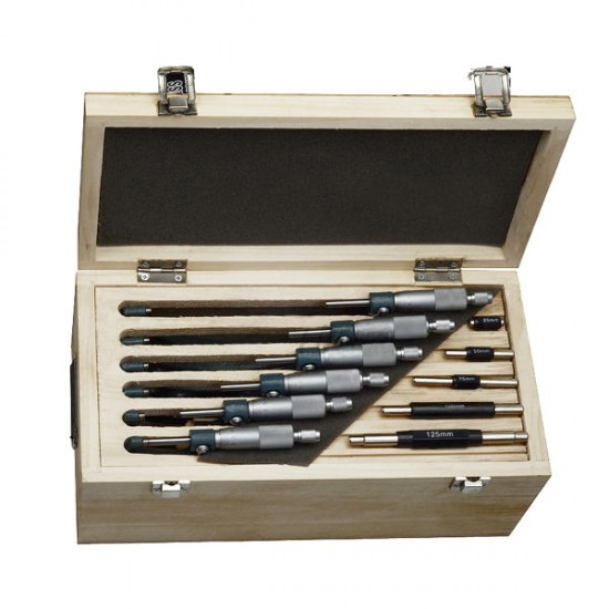 0-150MM 0.01mm/0.0004 Inch Outside Micrometer Display Micrometer Machinist Tool Carbide Set
