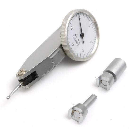 0 to 0.0005 inch Dial Test Indicator Gauge with 2 Clamps and Box
