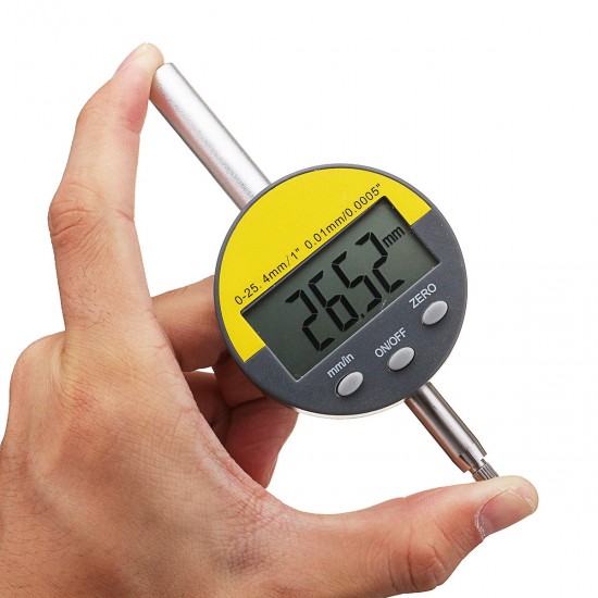 Digital Dial Indicator Gauge Precision Tool mm/inch 0-12.7mm/0-25.4mm Digital Dial Indicator Gauge Precision Tool mm/inch 0-12.7mm/0-25.4mm
