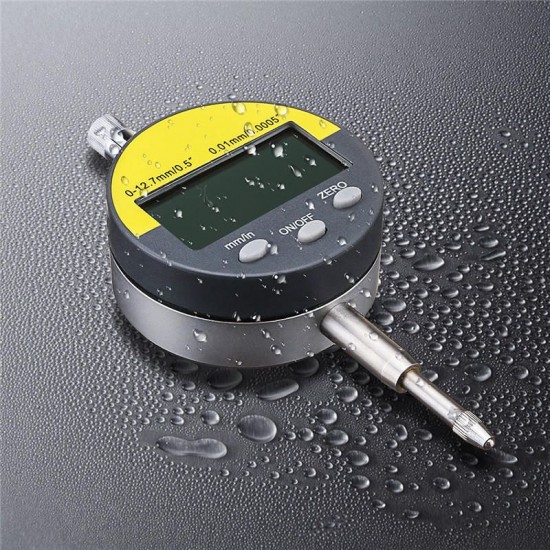 Digital Dial Indicator Gauge Precision Tool mm/inch 0-12.7mm/0-25.4mm