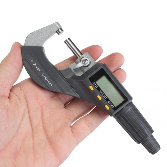LCD Electronic Digimatic Micrometer Professional 0-25mm Outside 0-1inch/0.00005inch