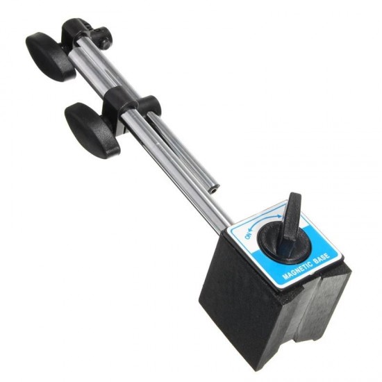 Magnetic Base Holder With Double Adjustable Pole For Dial Indicator Test Gauge Tool