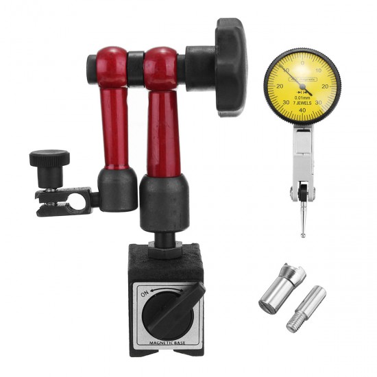 Universal Magnetic Base Holder Stand + Dial Test Indicator Gauge Scale Precision Universal Magnetic Base Holder Stand + Dial Test Indicator Gauge Scale Precision