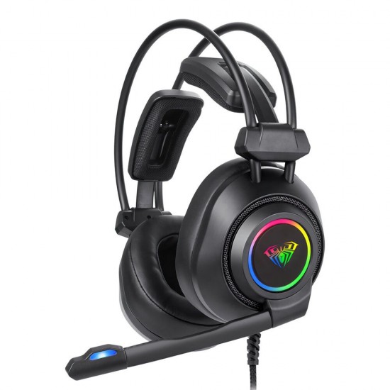 S600 Game Headset 7.1 Channel USB 3.5mm Wired RGB Gaming Headphone Stereo Sound Headset with Mic for PS4 Computer PC