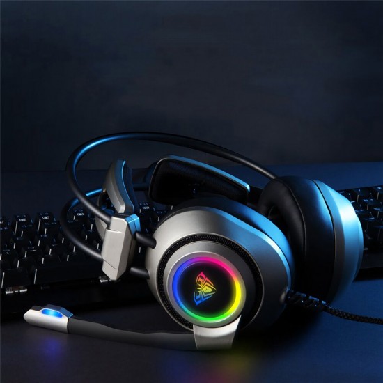 S600 Game Headset 7.1 Channel USB 3.5mm Wired RGB Gaming Headphone Stereo Sound Headset with Mic for PS4 Computer PC