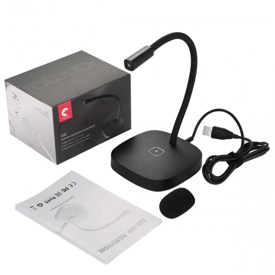 BaoG22 USB Omnidirectional Computer Microphone for Broadcast Live Recording Conference Speech Game Video Chat Desktop Dual-condenser Mic BaoG22 USB Omnidirectional Computer Microphone for Broadcast Live Recording Conference Speech Game Video Chat Desktop Dual-condenser Mic