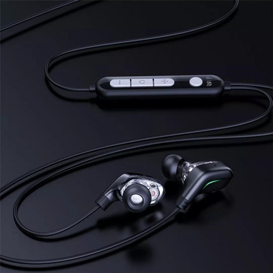 C18 Type-C Gaming Earphone Immersive Virtual 3D Stereo Sound Wired Control RGB Breathing Light Gaming Headphone