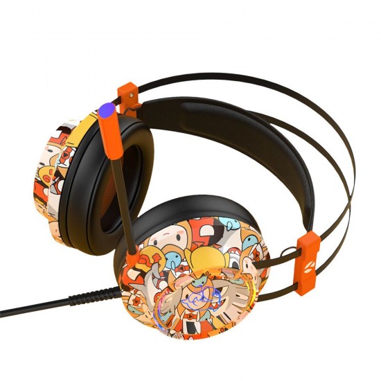 DHG160 Graffiti Game Headset USB Wired Bass Gaming Headphone Stereo Earphone Headphones with Mic for Computer PC Gamer DHG160 Graffiti Game Headset USB Wired Bass Gaming Headphone Stereo Earphone Headphones with Mic for Computer PC Gamer