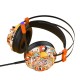 DHG160 Graffiti Game Headset USB Wired Bass Gaming Headphone Stereo Earphone Headphones with Mic for Computer PC Gamer