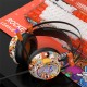 DHG160 Graffiti Game Headset USB Wired Bass Gaming Headphone Stereo Earphone Headphones with Mic for Computer PC Gamer