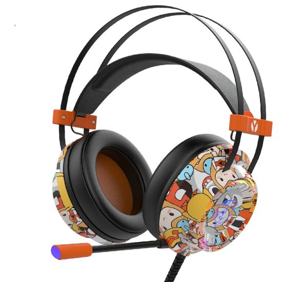 DHG160 Graffiti Game Headset USB Wired Bass Gaming Headphone Stereo Earphone Headphones with Mic for Computer PC Gamer DHG160 Graffiti Game Headset USB Wired Bass Gaming Headphone Stereo Earphone Headphones with Mic for Computer PC Gamer
