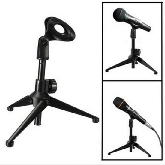 Desktop Table Adjustable Metal Tripod Microphone Mic Stand Holder With Clip Desktop Table Adjustable Metal Tripod Microphone Mic Stand Holder With Clip
