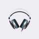 E800 Wired Gaming Headphone Over Ear Gaming Headset Blue Yellow Soft Earpads Headphones With Rotate Mic LED Light For PC Gamers