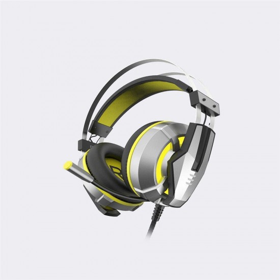 E800 Wired Gaming Headphone Over Ear Gaming Headset Blue Yellow Soft Earpads Headphones With Rotate Mic LED Light For PC Gamers E800 Wired Gaming Headphone Over Ear Gaming Headset Blue Yellow Soft Earpads Headphones With Rotate Mic LED Light For PC Gamers