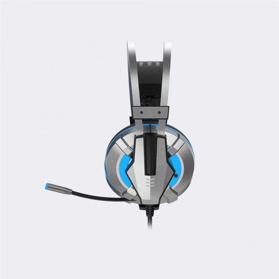 E800 Wired Gaming Headphone Over Ear Gaming Headset Blue Yellow Soft Earpads Headphones With Rotate Mic LED Light For PC Gamers E800 Wired Gaming Headphone Over Ear Gaming Headset Blue Yellow Soft Earpads Headphones With Rotate Mic LED Light For PC Gamers