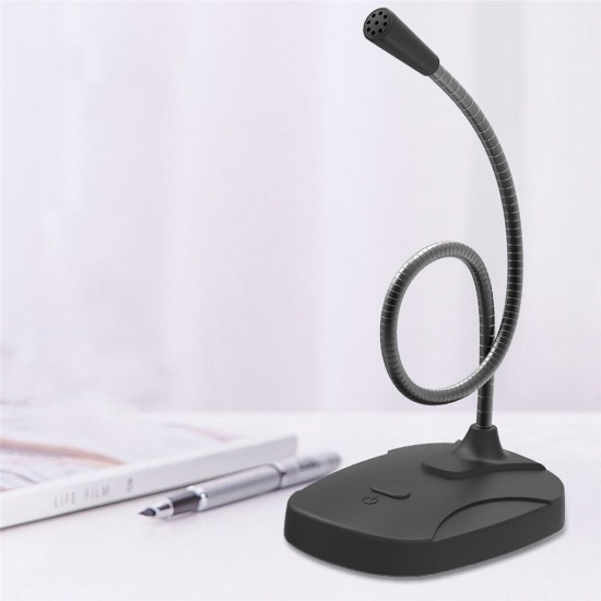 M60 Wired Microphone USB Plug 360° Omnidirectional Desktop Microphone for PC Laptop YouTube Chatting Gaming Voice Conference KTV Live Recording